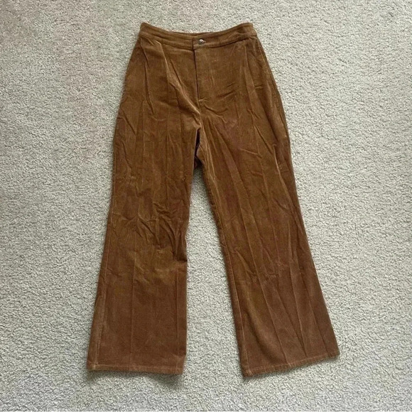 Sadie & Sage Wide Leg Brown Corduroy Pants Women’s Size M Style# AA472093 - Picture 3 of 16